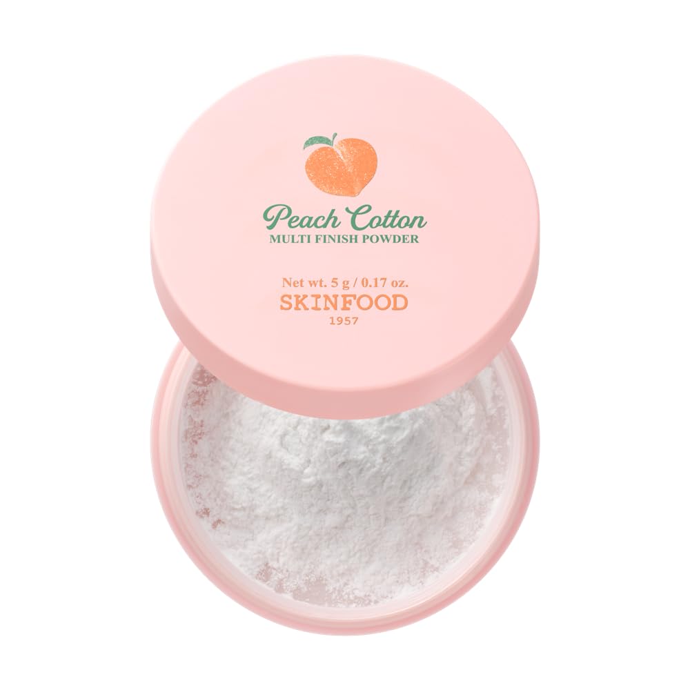 SKINFOOD 1957 compact front packaging showing brand and peach design and easy portability
