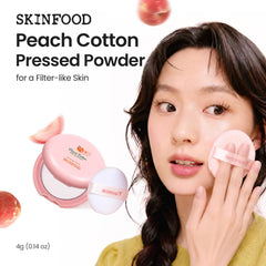 SKINFOOD open pact texture close-up highlighting silky, mattifying finish