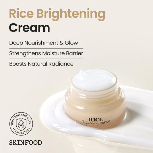 SKINFOOD cream next to a ruler and hand to show 60ml size and real scale
