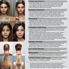 SKINLYTE styled hair after use showing reduced frizz and added shine benefit