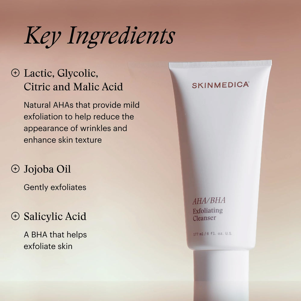 SkinMedica 6 fl oz bottle in hand showing true size