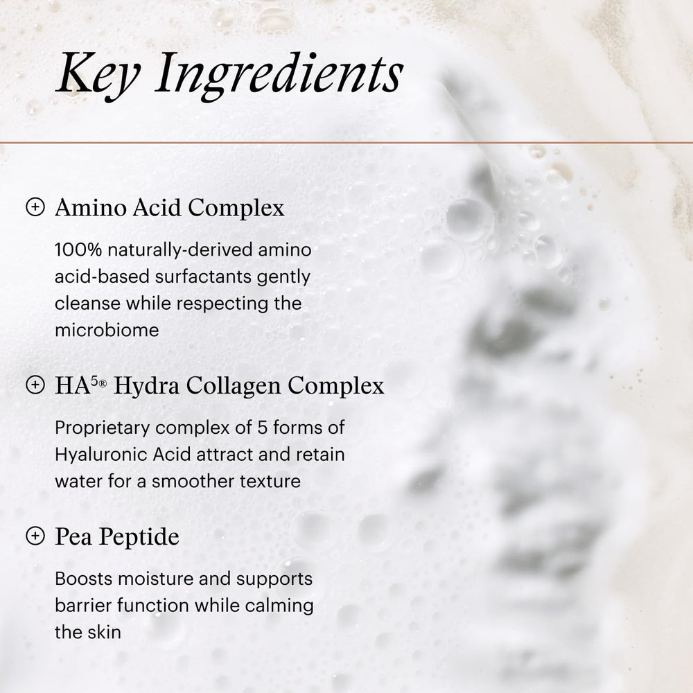 SkinMedica HA5 label detail highlighting hyaluronic acids and Hydra Collagen