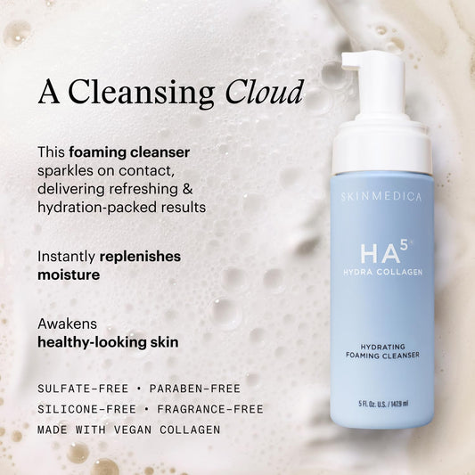 SkinMedica HA5 pump dispensing luxurious foam for easy application