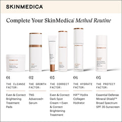 SkinMedica pads on bathroom counter near skincare, suggests daily routine integration