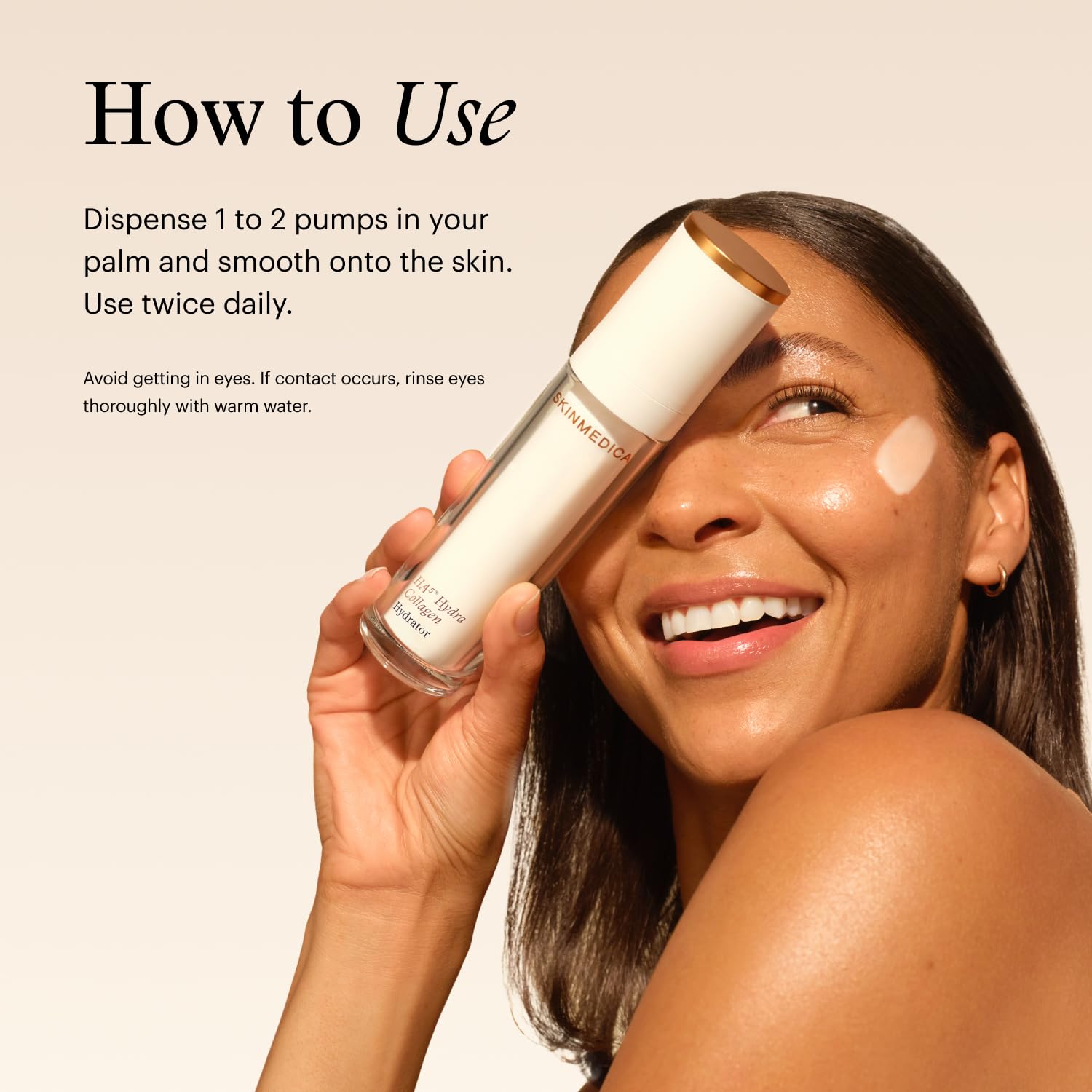 SkinMedica before and after skin texture images showing visible smoothing benefit