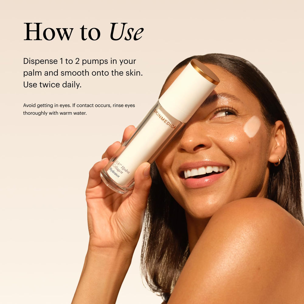 SkinMedica before and after skin texture images showing visible smoothing benefit