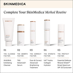 SkinMedica before and after skin texture comparison showing smoothing