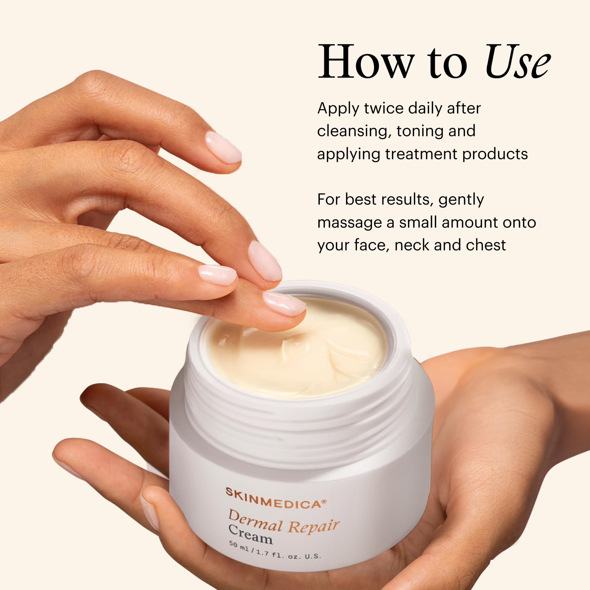 SkinMedica jar styled on bathroom counter suggesting daily routine