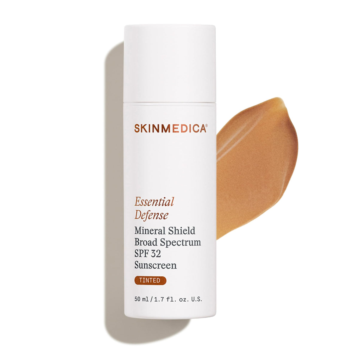 SkinMedica front packaging showing tinted mineral sunscreen benefits