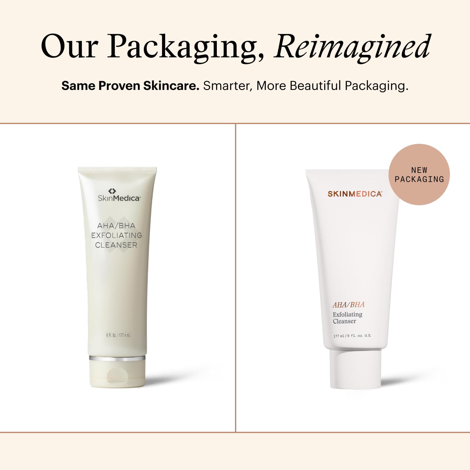 SkinMedica pump dispensing cleanser for easy, hygienic dosing