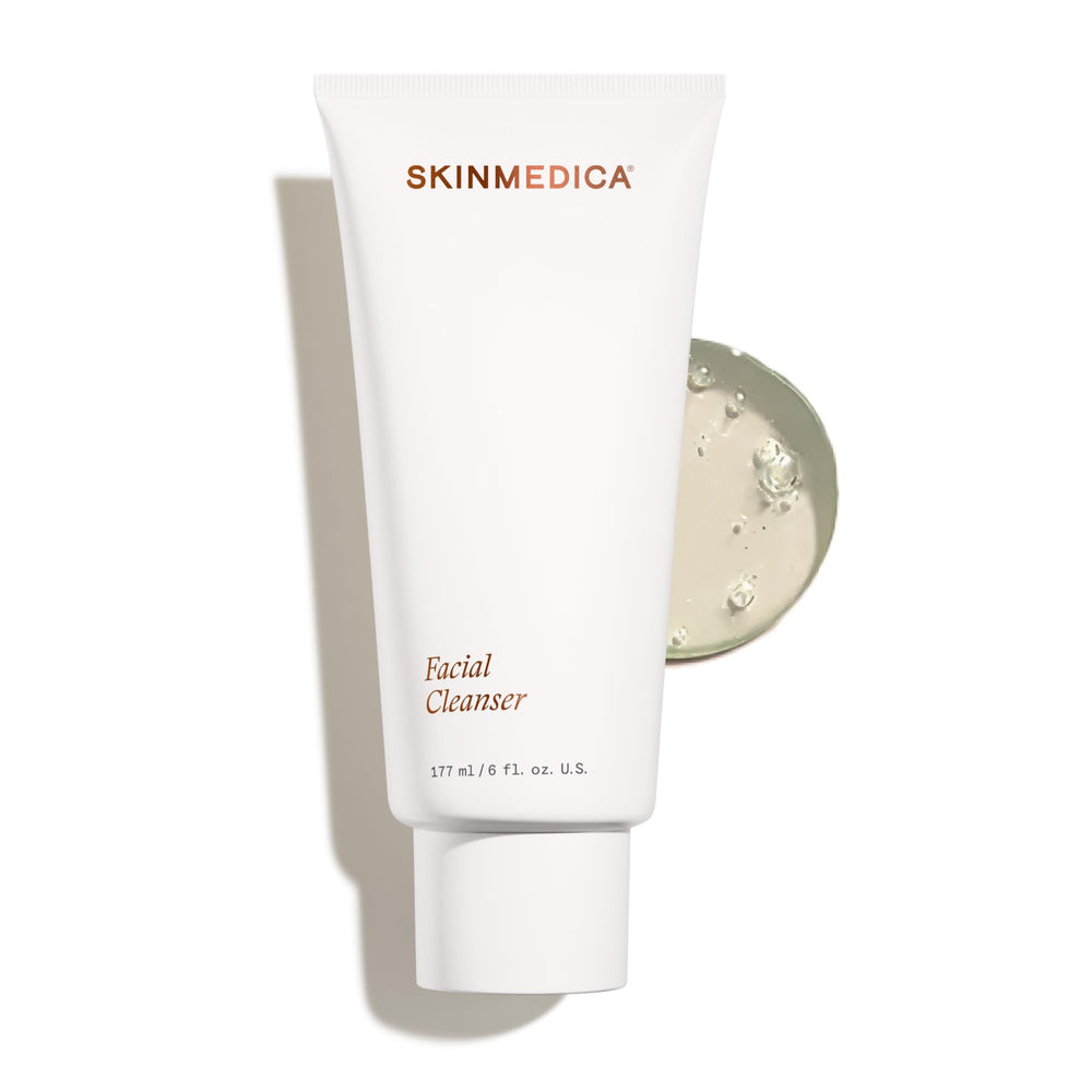 SkinMedica bottle front packaging showing cleanser benefits and size