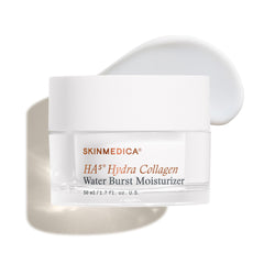 SkinMedica front packaging showing HA⁵ water burst moisturizer benefits