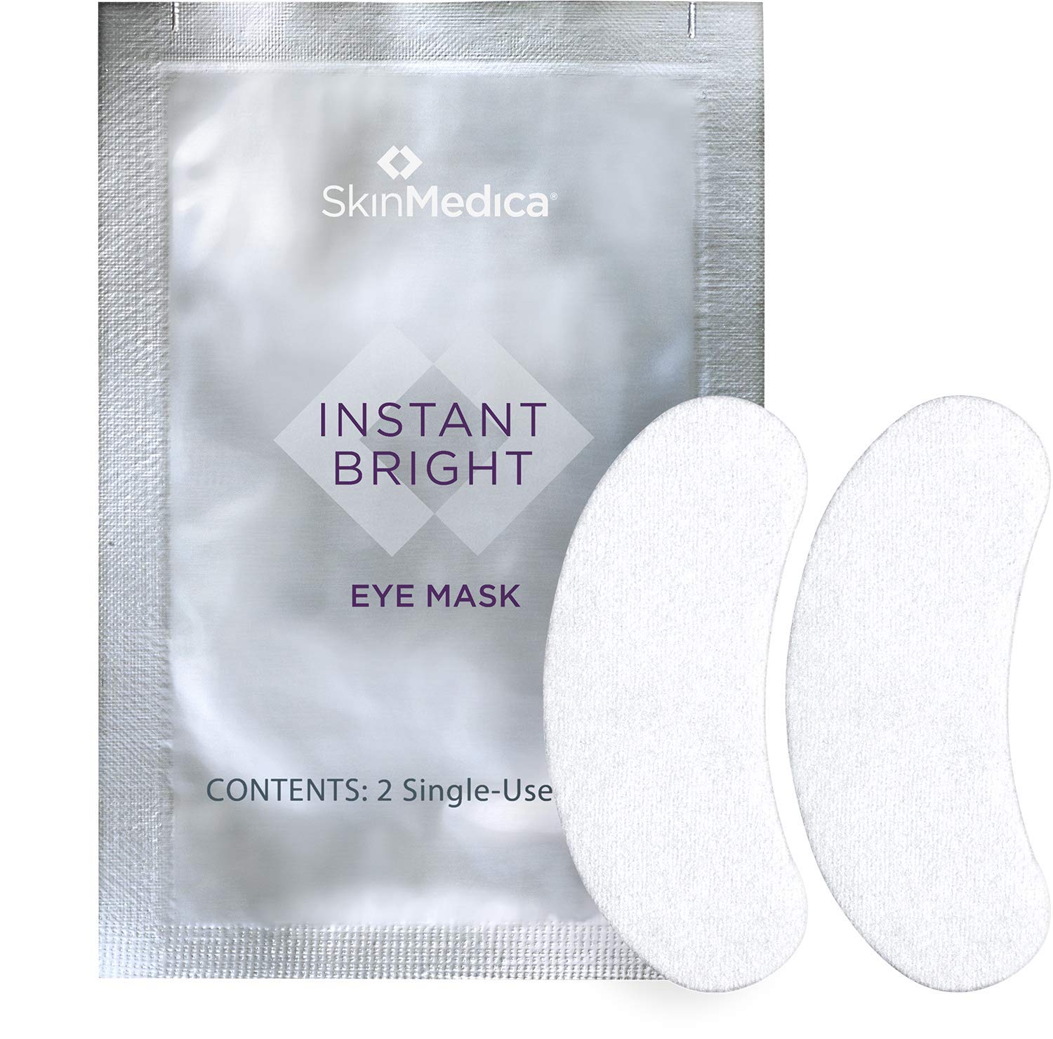 SkinMedica front packaging showing six cooling hydrogel eye patches and benefits