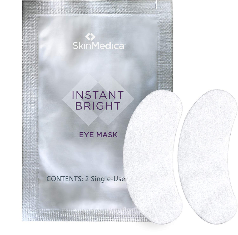 SkinMedica front packaging showing six cooling hydrogel eye patches and benefits
