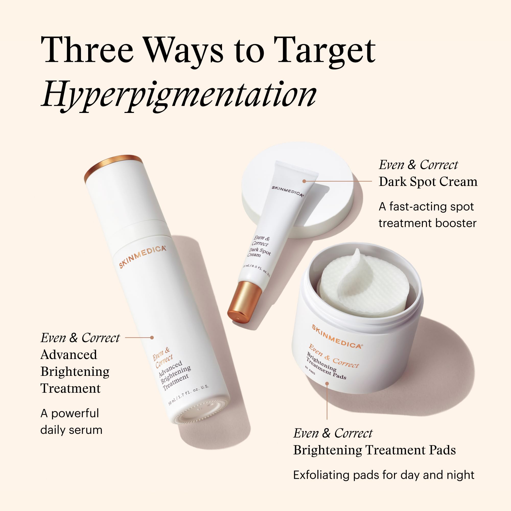 SkinMedica label close-up showing ingredients and free-from claims, builds trust