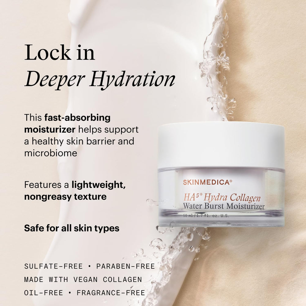 SkinMedica open jar showing gel-cream texture for instant hydration