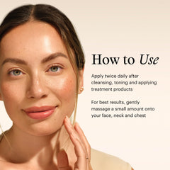 SkinMedica moisturizer being applied to neck and chest to extend hydration