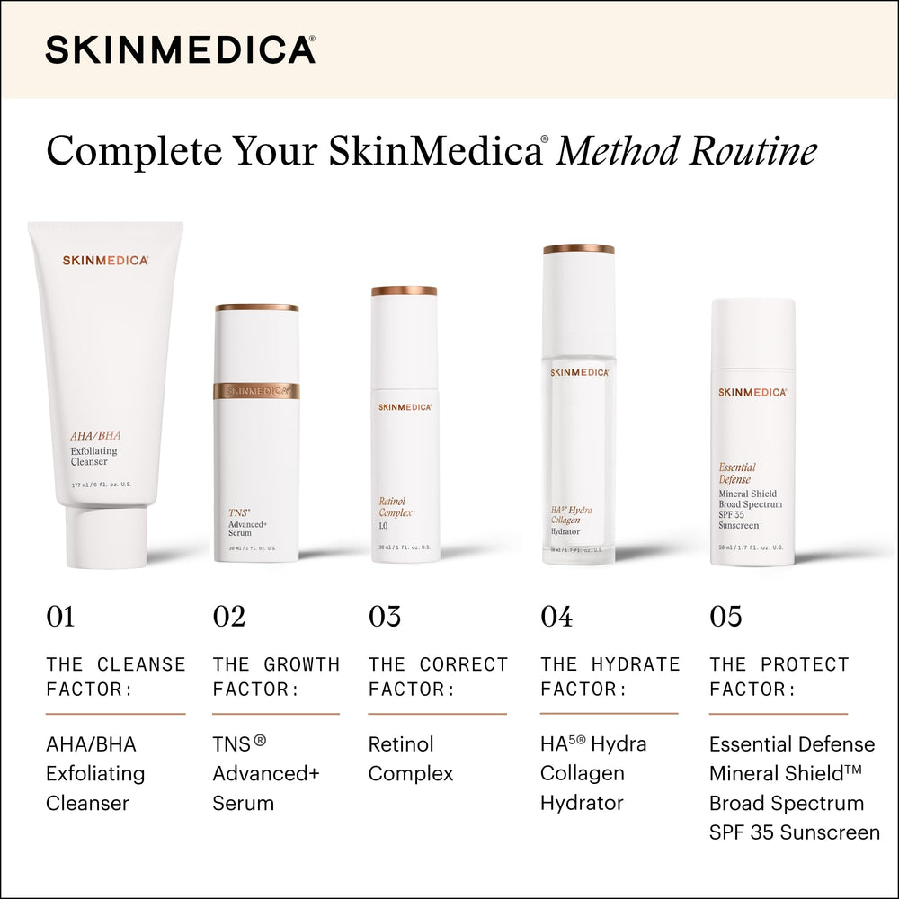 SkinMedica serum staged on bedside table evoking evening skincare ritual