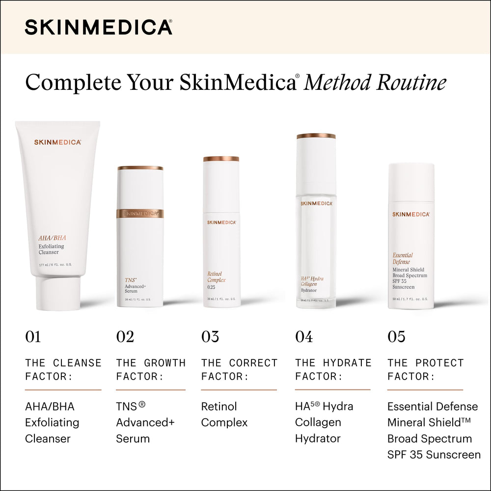 SkinMedica retinol serum 1 fl oz beside measuring tape showing product scale and value