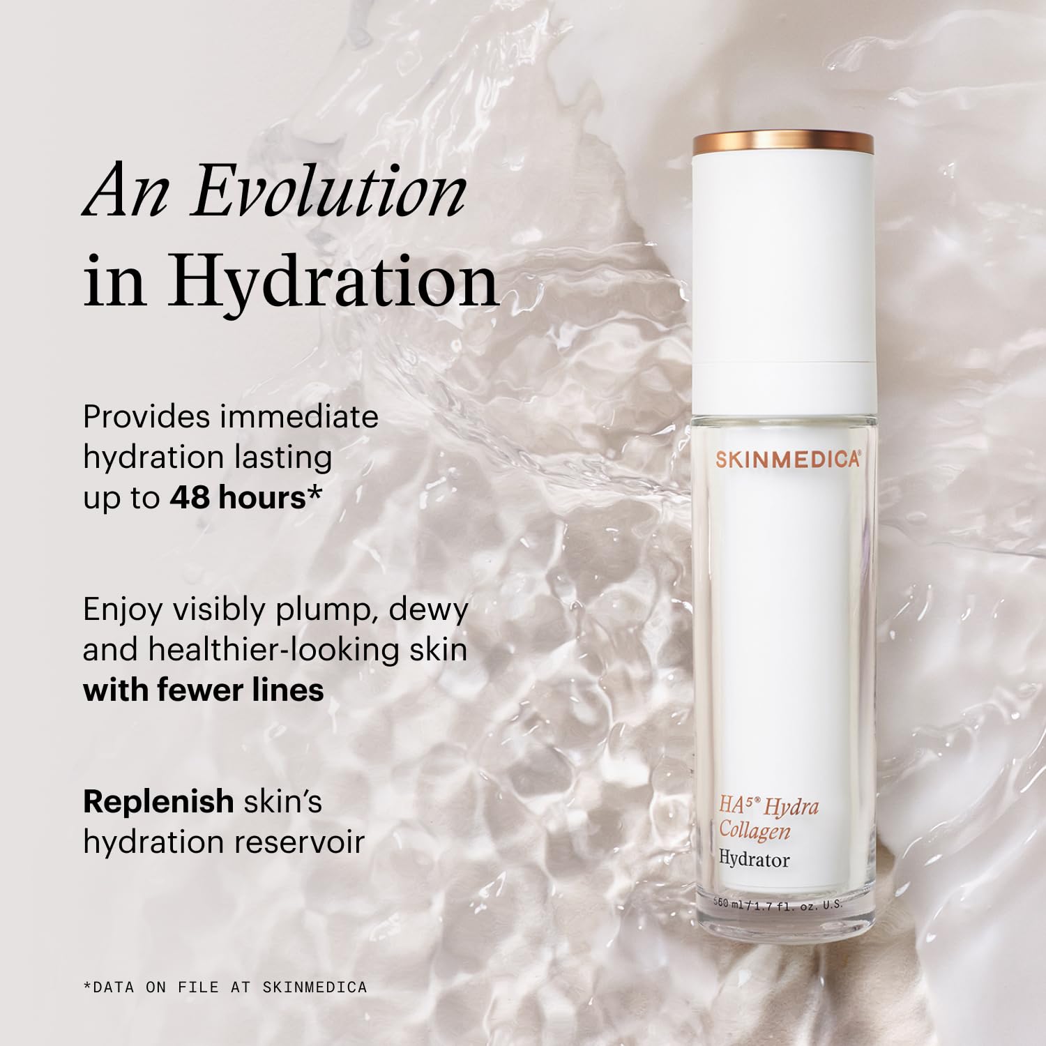 SkinMedica serum texture closeup highlighting lightweight absorbent hydration