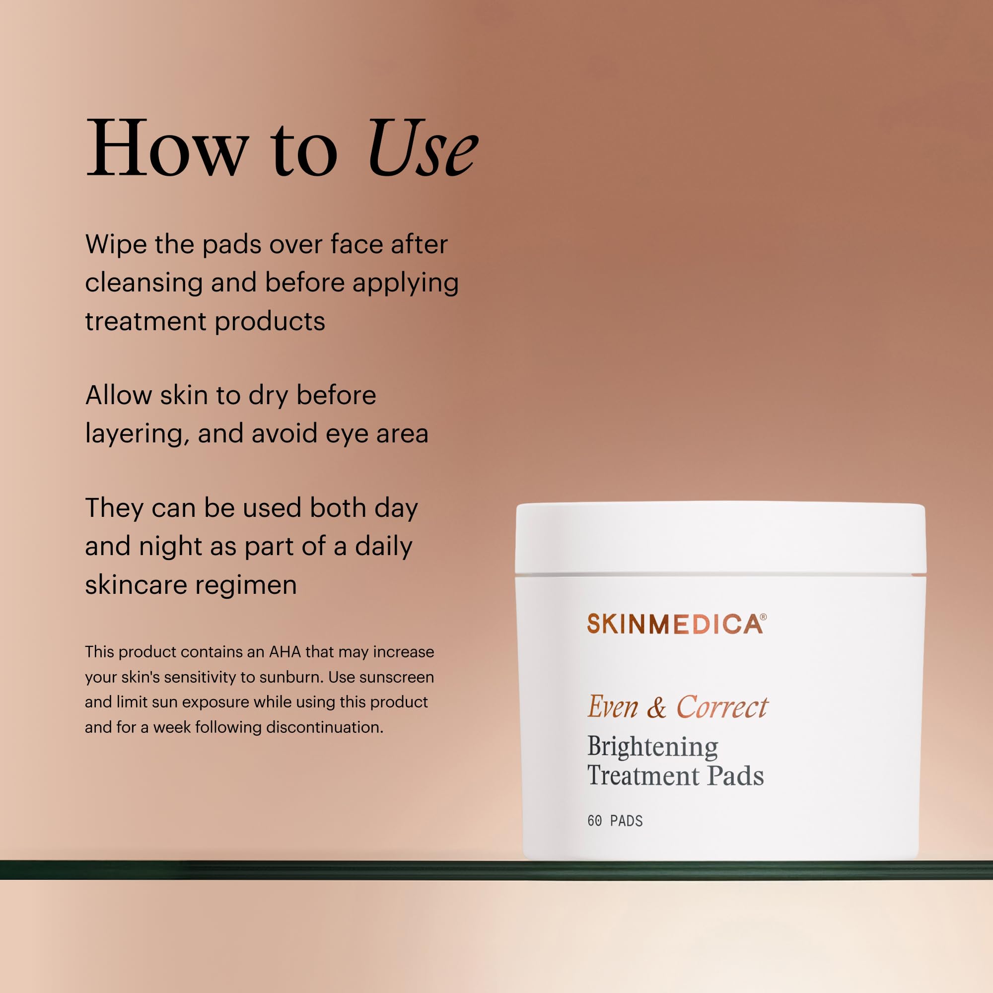 SkinMedica pad next to hand for size comparison, indicates portion and coverage