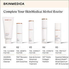 SkinMedica on bathroom counter lifestyle shot showing everyday routine integration benefit