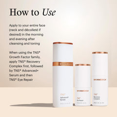 SkinMedica paired with TNS Advanced+ serum demonstrating complementary treatment benefit
