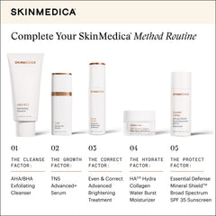 SkinMedica in a morning routine bag illustrating lightweight daily use