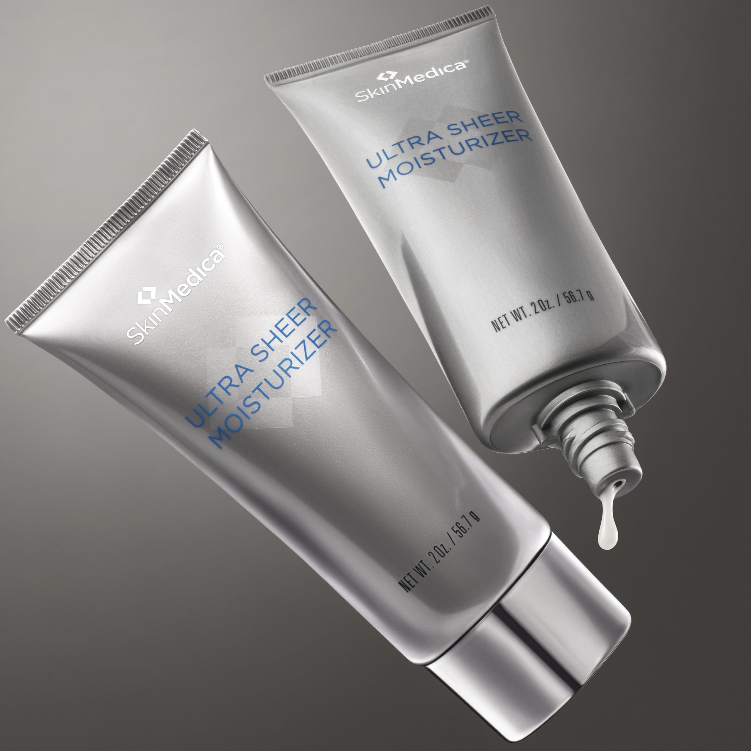SkinMedica jar on bathroom shelf with skincare items, conveys routine compatibility