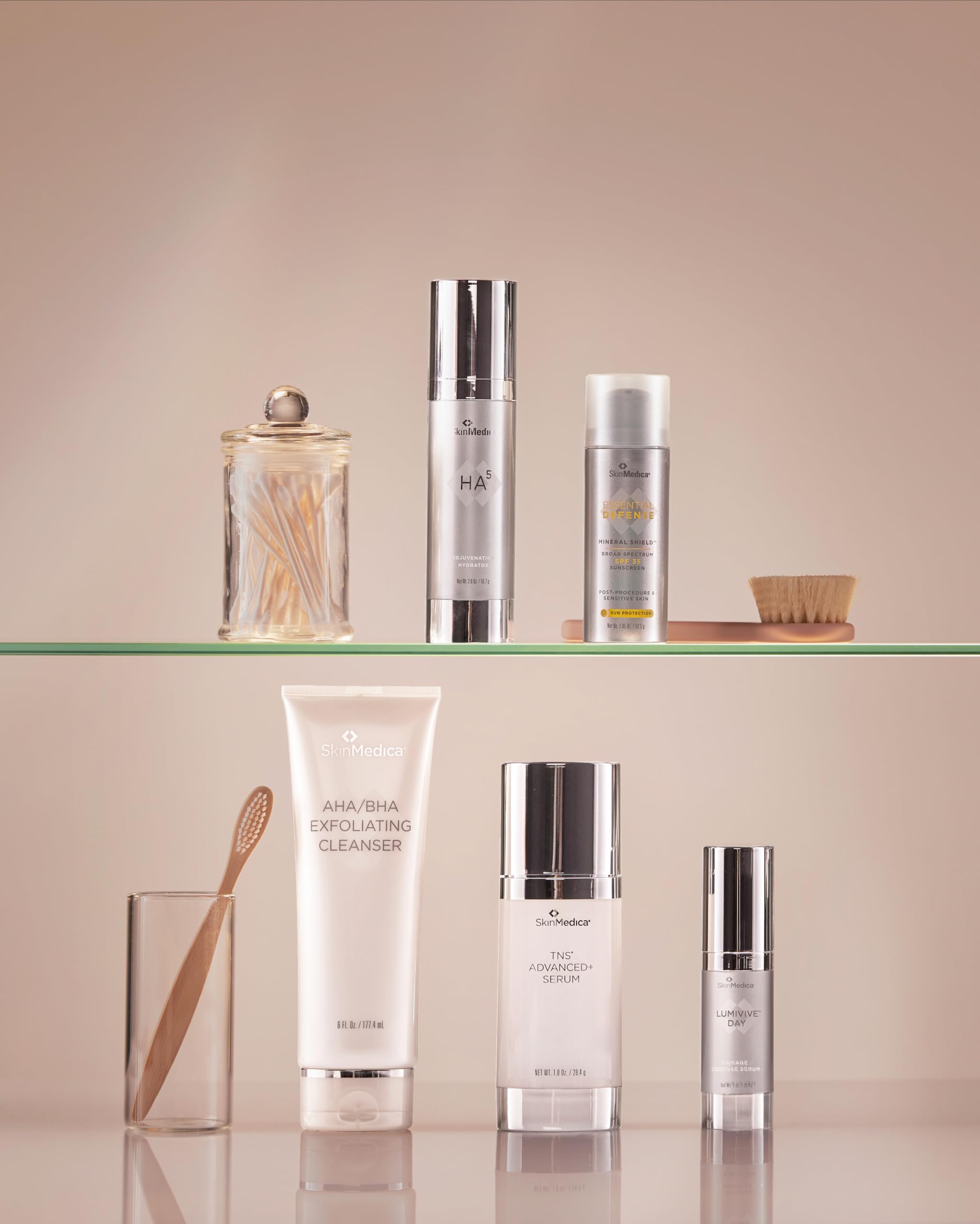 SkinMedica moisturizer being applied from hand to face, shows quick absorption