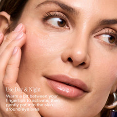 SKINN warmed on fingertip demonstrating easy spread and hydration benefit