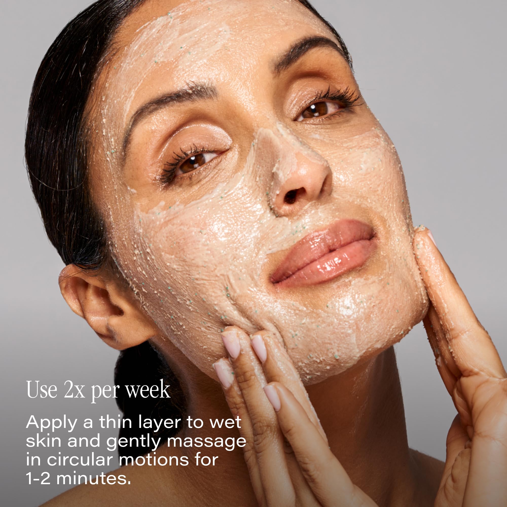 SKINN before and after swatch showing smoother, brighter skin