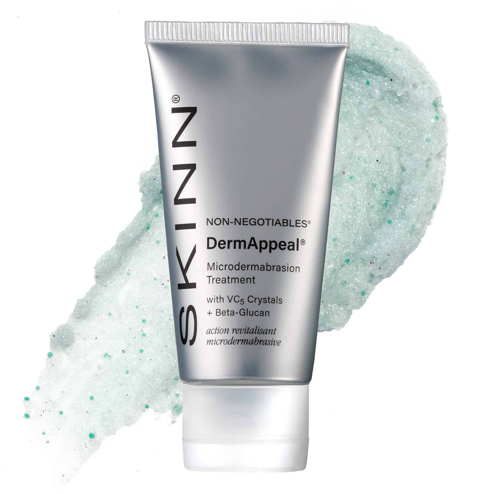 SKINN front packaging showing product name and benefits for brightening