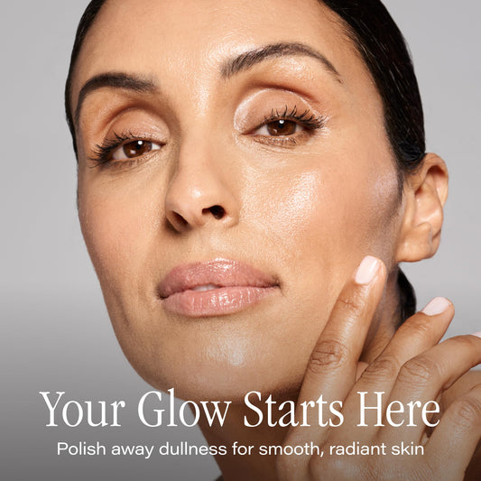 SKINN velvet headband detail keeping hair away for tidy application