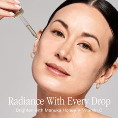 SKINN dropper dispensing oil highlighting controlled, non-greasy application