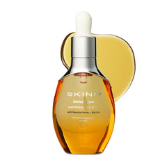 SKINN front bottle shot showing sleek packaging and moisturizing benefits