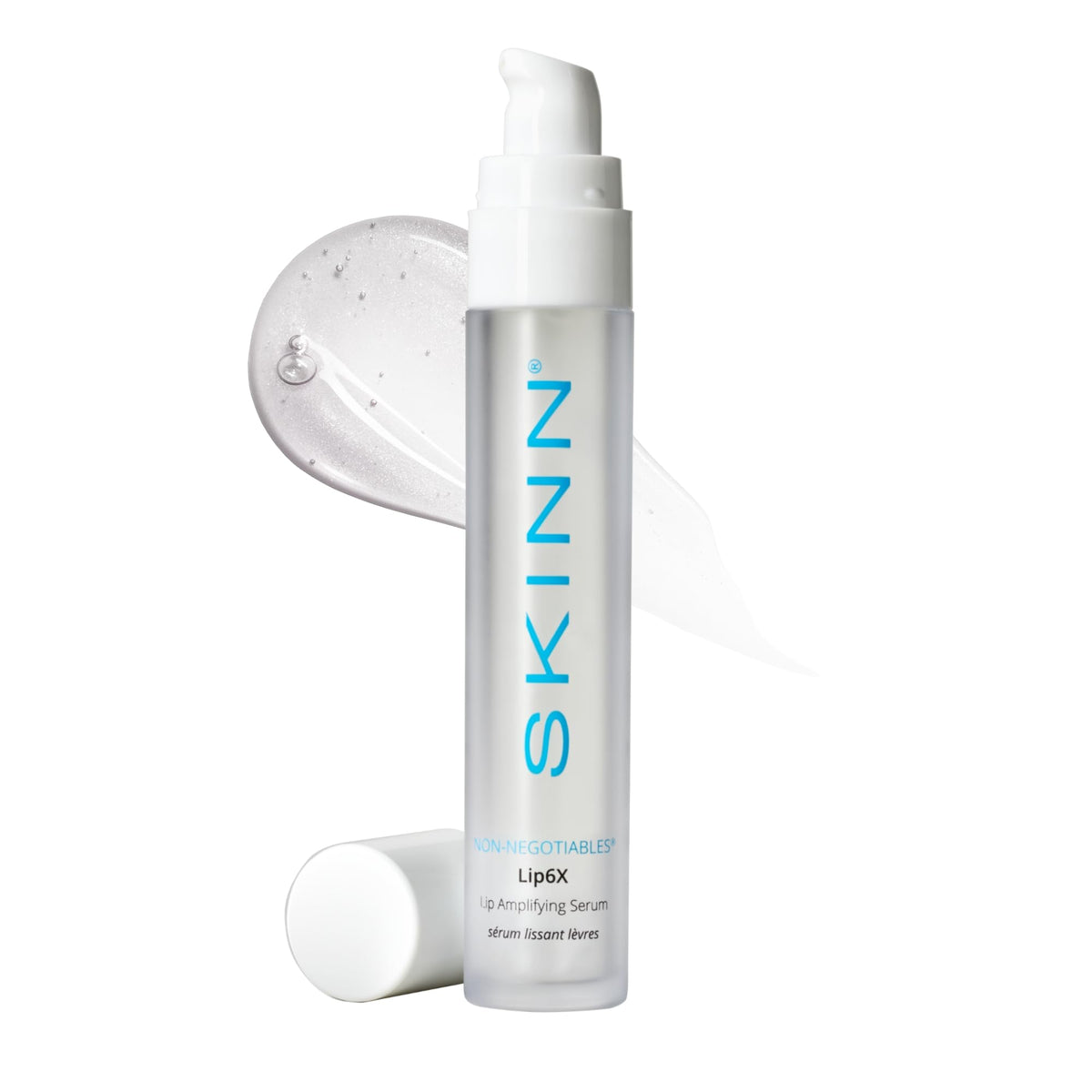 SKINN Lip6X front bottle showing sleek tube and capacity benefits