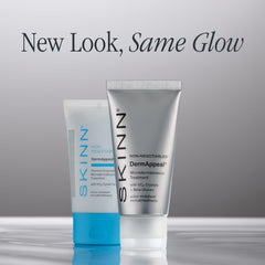 SKINN product in hand showing 2oz scale for travel-friendly convenience