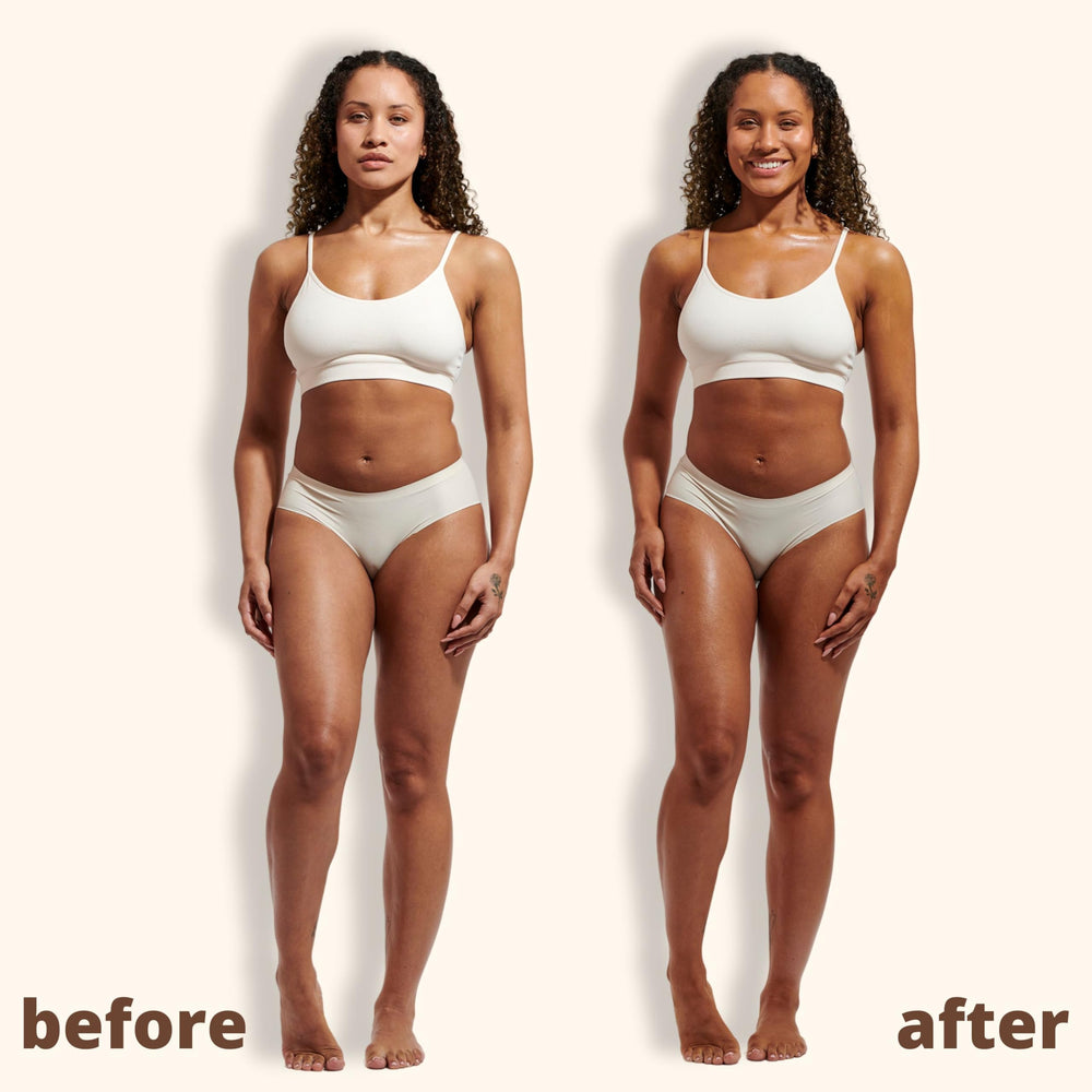 Skinny Tan application spray on arm demonstrating even coverage and no streaks