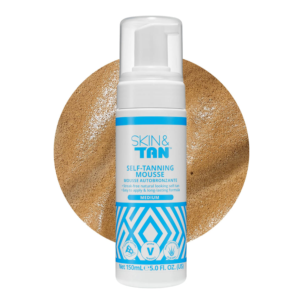 Skinny Tan front can showing product and branding for easy identification