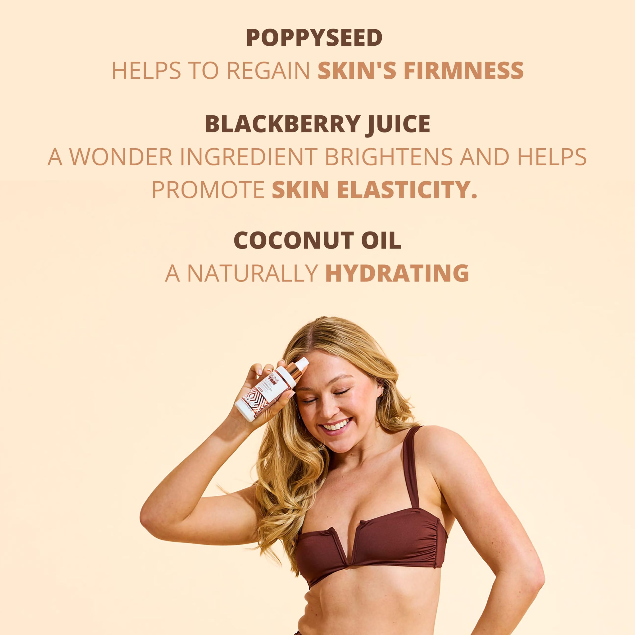 Skinny Tan product open with cap and nozzle for easy, mess-free spraying