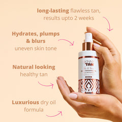 Skinny Tan pump close-up demonstrating easy, mess-free application