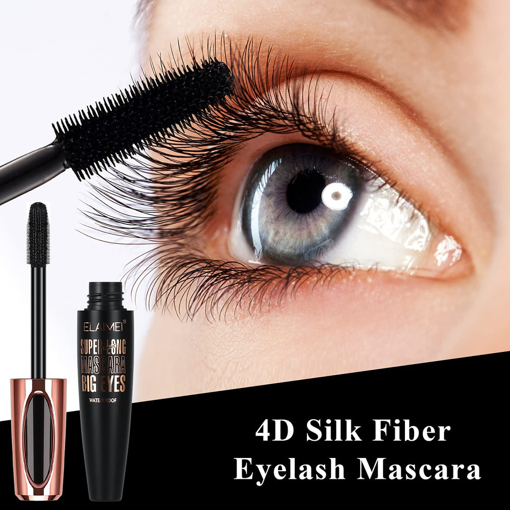 SKINOSM lifestyle vanity shot showing mascara with makeup items for polished daily glamour
