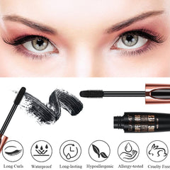 SKINOSM wand and bristles close-up illustrating fiber delivery for separated, fuller lashes