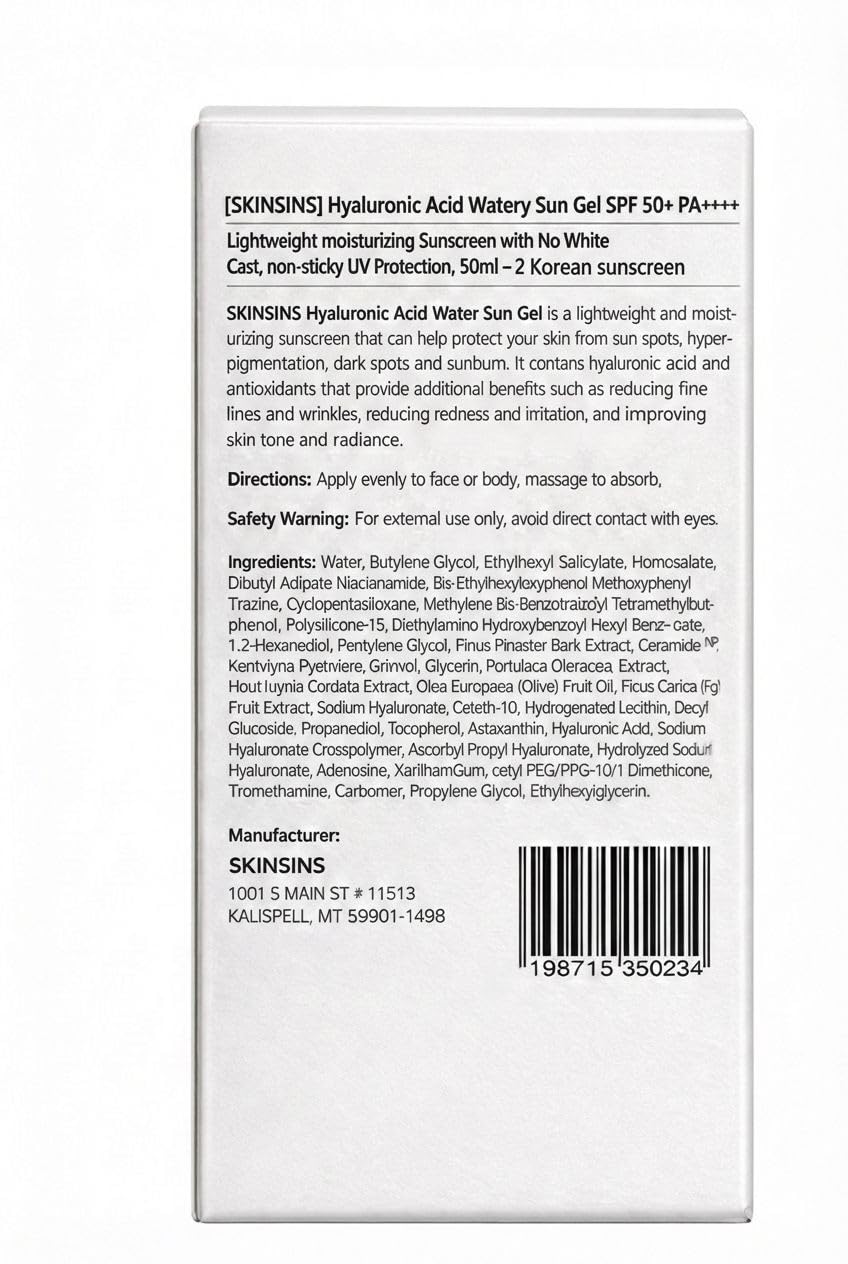 SKINSINS pump dispensing watery gel demonstrating easy application