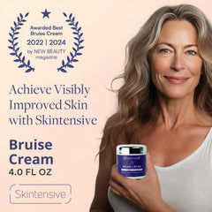 SKINTENSIVE label close-up highlighting key ingredients and vitamin blend