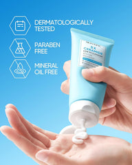 SKINTIFIC gel texture close-up, shows hydrating formula and smooth consistency