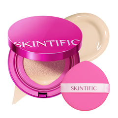 SKINTIFIC compact front view showing elegant packaging and portability benefit