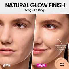 SKINTIFIC open cushion compact displaying sponge applicator for quick application benefit