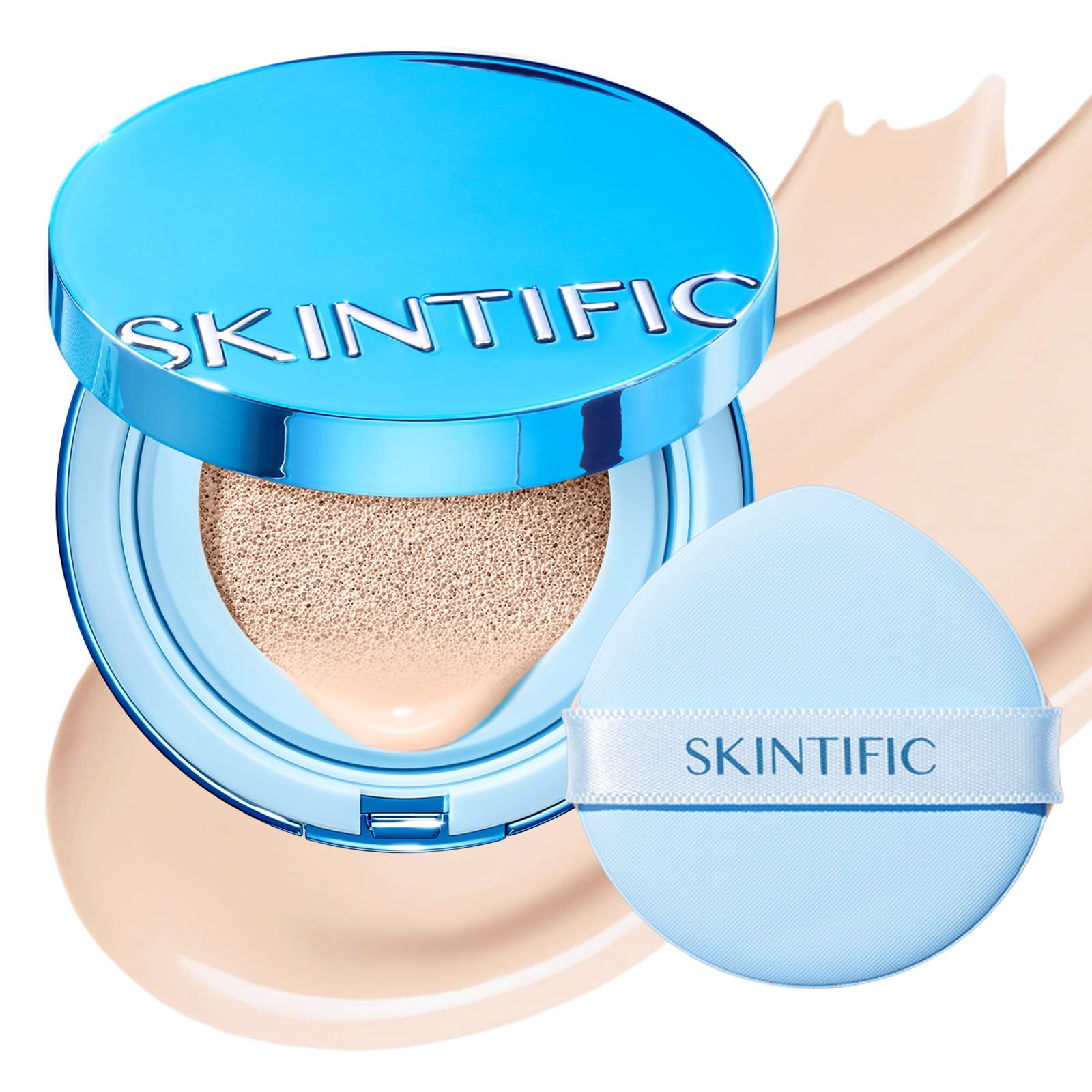 SKINTIFIC compact front view showing sleek packaging and travel convenience